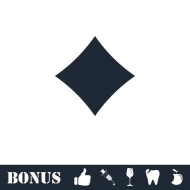 Kartları takım elbise simgesi düz