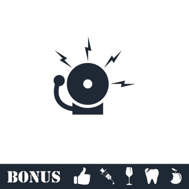 Yangın alarm simgesi düz