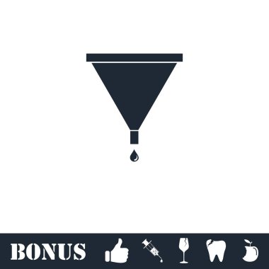 Filter funnel icon flat clipart