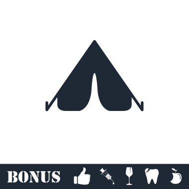 Çadır simgesi düz