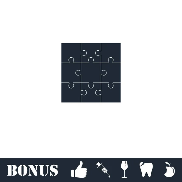 Puzzles icône plat — Image vectorielle