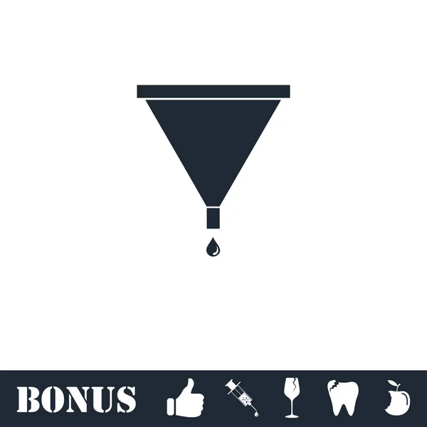 Filter funnel icon flat — Stock Vector