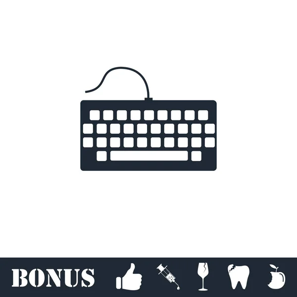 Teclado icono plano — Vector de stock