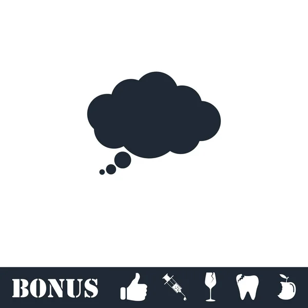 Thought bubble icon flat — Stock Vector