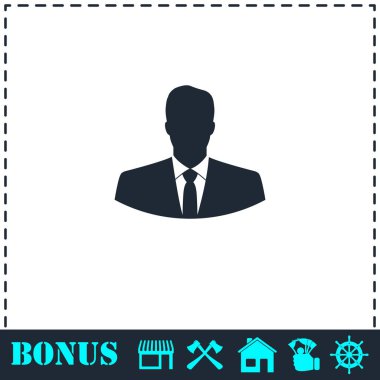 İşadamı simgesi düz