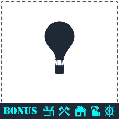 Sıcak hava balonu simgesini düz