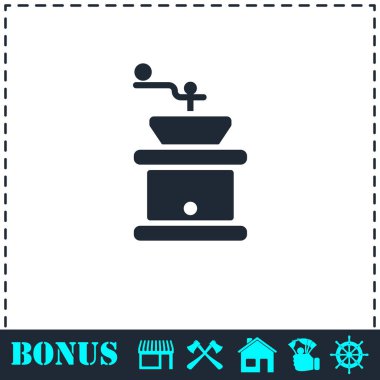 Kahve öğütücü simgesi düz