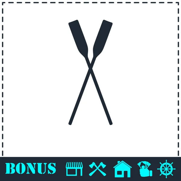 Paddle icon flat — Stock Vector