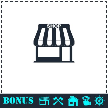 dükkan simgesi düz