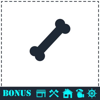 Köpek kemik simgesi düz