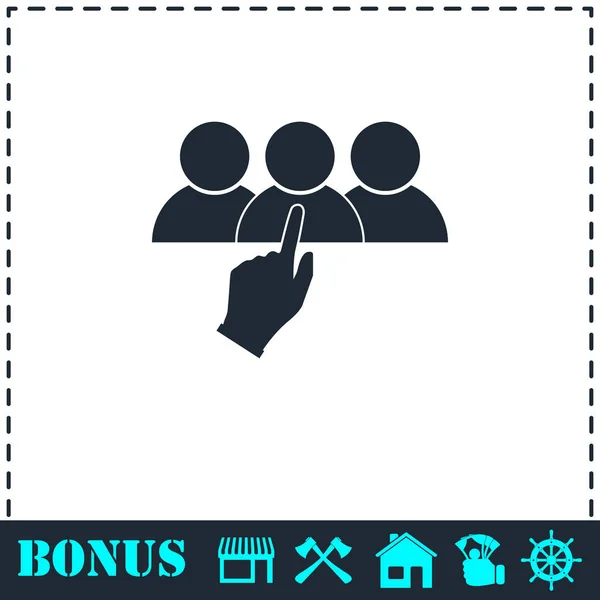 Aanwerving pictogram plat — Stockvector