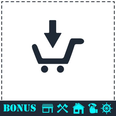 Online alışveriş simgesi düz