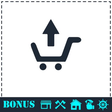 Alışveriş sepeti simgesini düz Kaldır