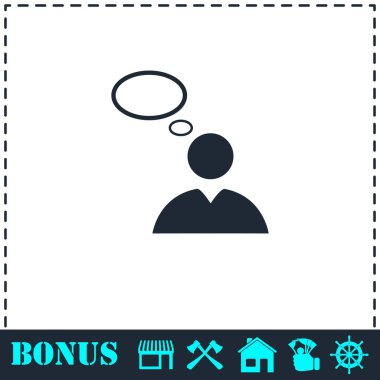 Düşünce simgesi düz