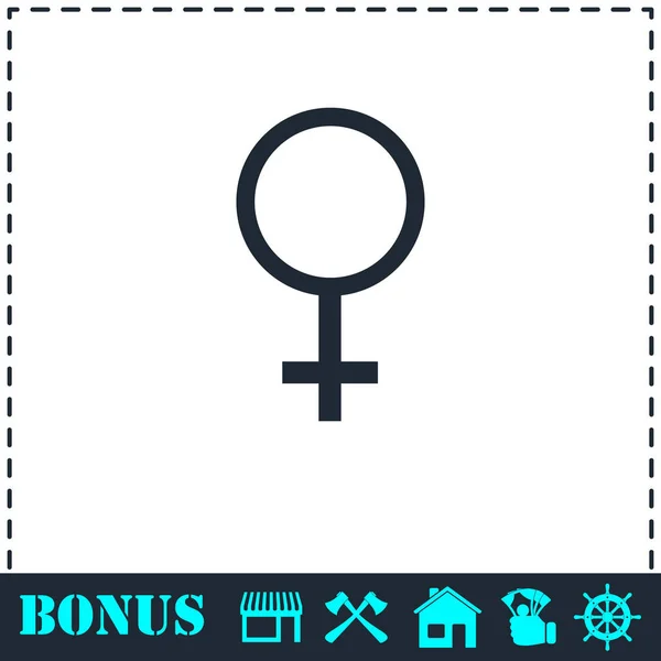 Female icon flat — Stock Vector