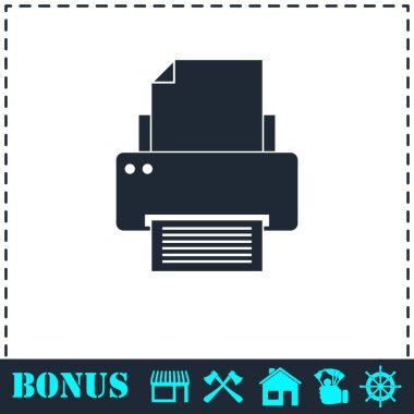 Yazıcı simgesi düz