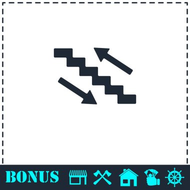 Merdiven simgesi düz