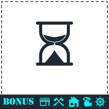 Kum saati simgesi düz