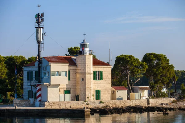 Deniz feneri Sibenik şehirdeki — Stok fotoğraf