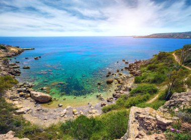 Sea landscape in Cyprus clipart