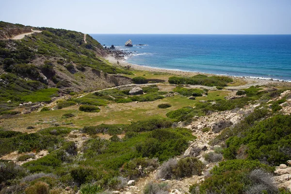 Côte de la mer Méditerranée à Cuprus — Photo