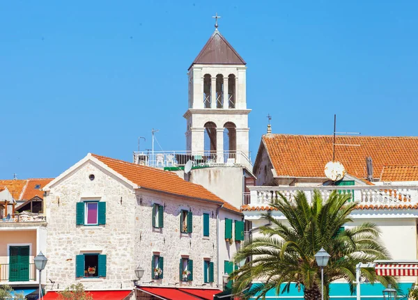 Centrum Oblíbeného Turistického Města Prvic Sepurine Ostrově Prvic Vodic Šibeniku — Stock fotografie