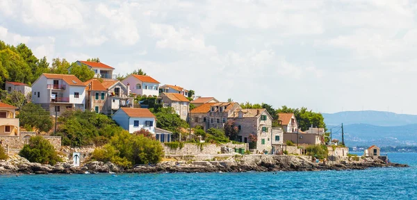 Pequeña Ciudad Turística Prvic Luka Isla Prvic Cerca Vodice Sibenik —  Fotos de Stock