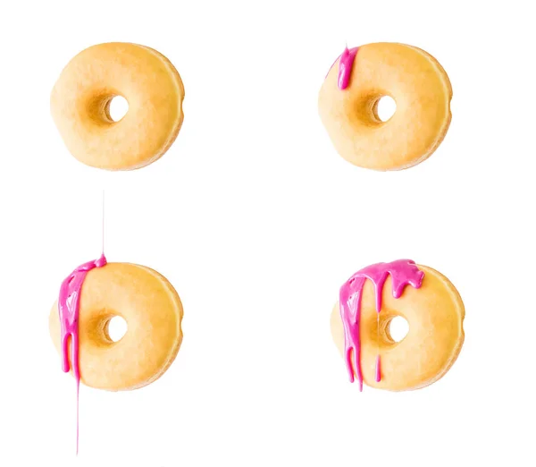 Collage aus leckeren Donuts — Stockfoto