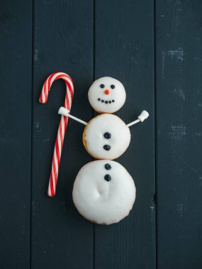 Noel şeker kamışı ile nowman