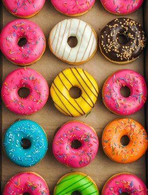 Mix of Colorful donuts clipart