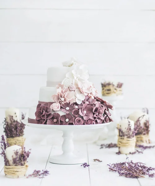 Úžasné svatební dort — Stock fotografie