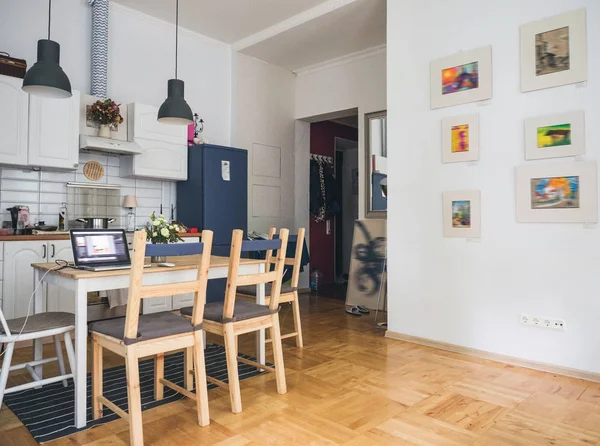 Scandinavian interior of a kitchen — Stock Photo, Image