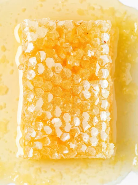 Honing en bijen cellen — Stockfoto