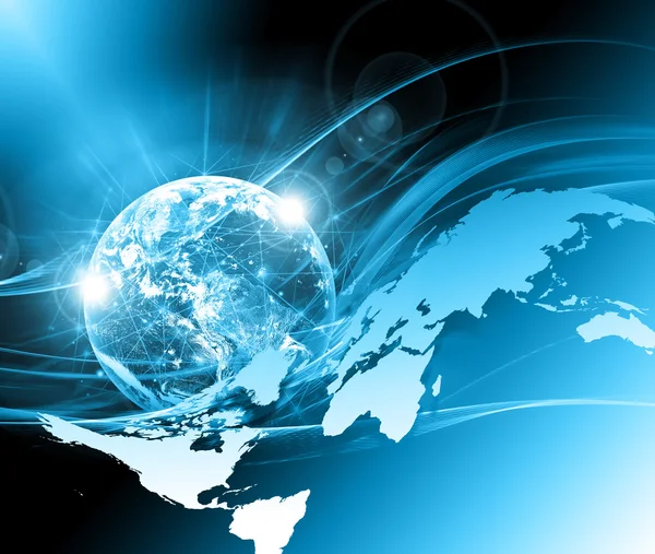 Καλύτερο Internet έννοια της παγκόσμια επιχειρηματική δραστηριότητα από έννοιες series. Στοιχεία αυτής της εικόνας από τη Nasa — Φωτογραφία Αρχείου
