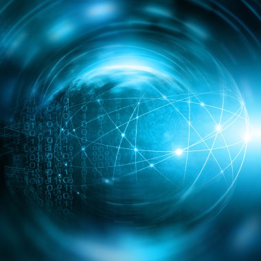 En iyi Internet kavramı küresel iş. Teknolojik arka plan. Sembolleri Wi-Fi, Internet, televizyon, telefon ve uydu iletişim ışınları