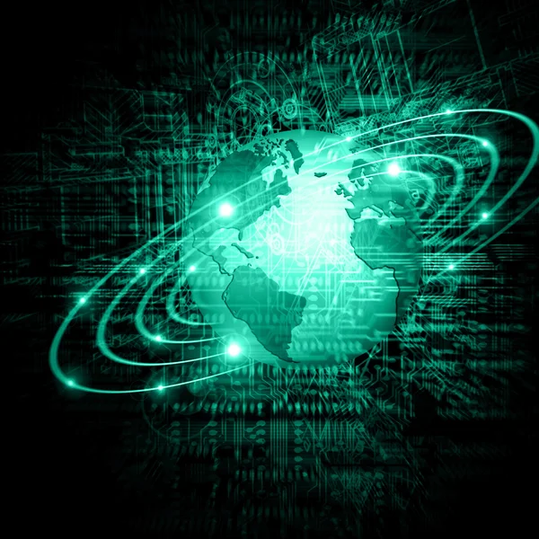 En iyi Internet kavramı küresel iş. Teknolojik arka plan. Sembolleri Wi-Fi, Internet, televizyon, telefon ve uydu iletişim ışınları