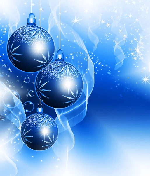 Fondo de Navidad bolas azules —  Fotos de Stock