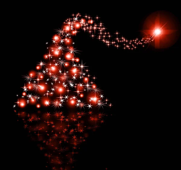 Natal vermelho árvore fundo — Fotografia de Stock