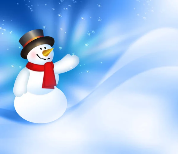 Χριστούγεννα χιονάνθρωπος φόντο — Φωτογραφία Αρχείου