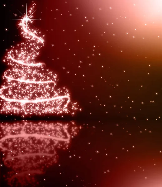 Christmas red Tree background — Stock Photo, Image