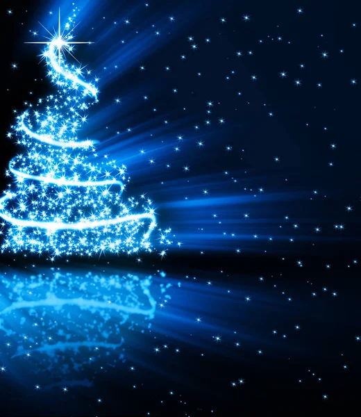 Albero di Natale blu — Foto Stock