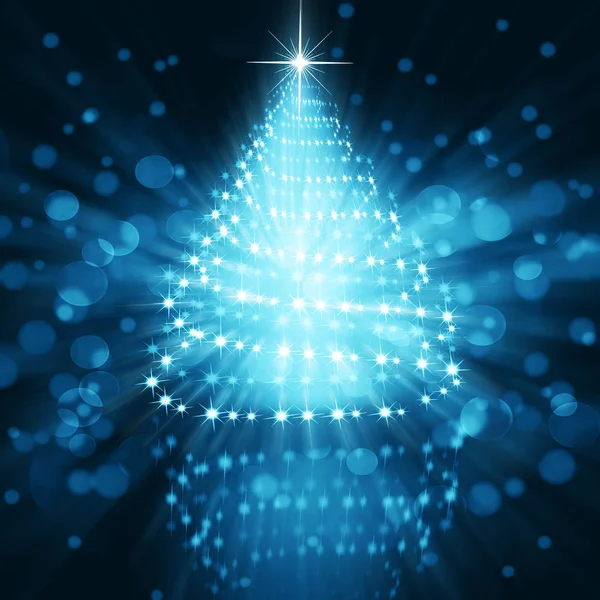 Árbol azul de Navidad — Foto de Stock