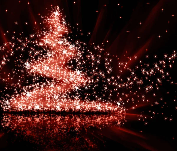 Jul rød Træ baggrund - Stock-foto