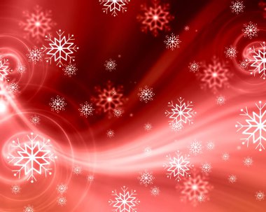 Arkaplanda kar taneleri ve yıldızlar iniyor