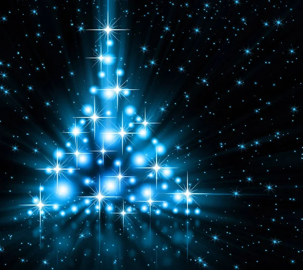 Blauer Weihnachtsbaum — Stockfoto