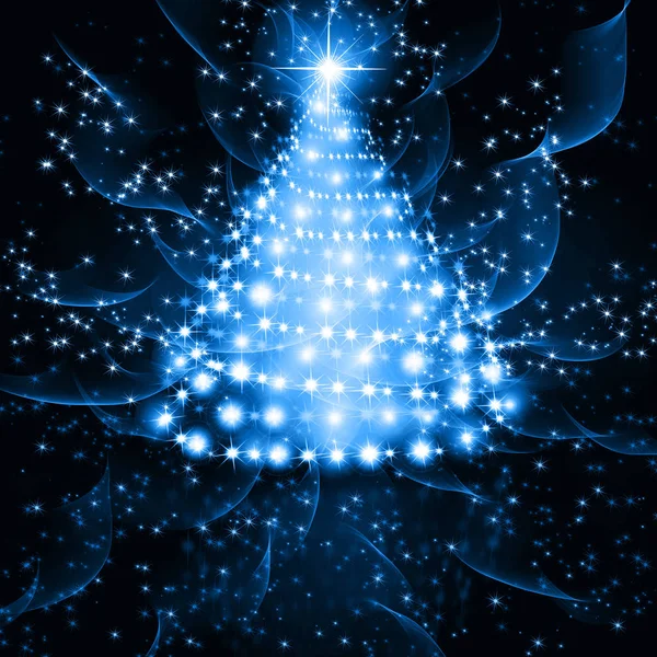 Christmas blue Tree — Stock Photo, Image