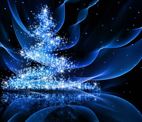 Albero di Natale blu — Foto Stock