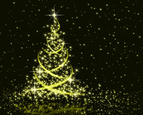 圣诞黄金树 — 图库照片
