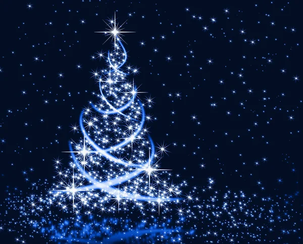 Christmas blue Tree — Stock Photo, Image