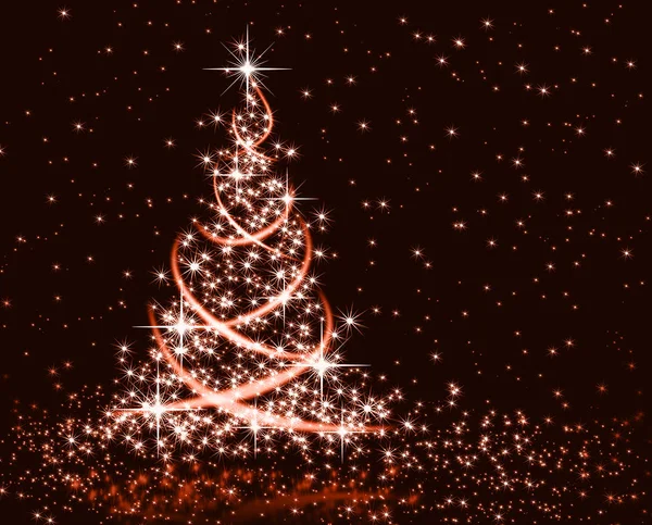 Christmas kırmızı ağaç arka plan — Stok fotoğraf